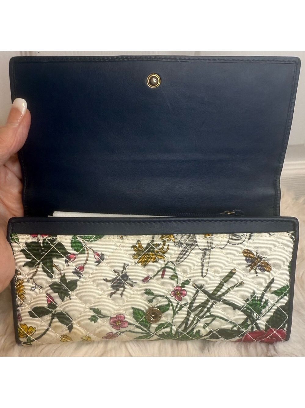 GUCCI ZUMI FLORA CANVAS LEATHER LONG BIFOLD WALLET 8BE1524

. - Picture 4 of 16